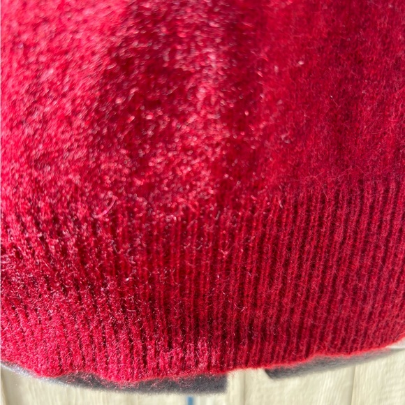 Men's XL Grant Thomas two no ply cashmere 100% Cashmere Red Thick Sweater - Picture 5 of 10